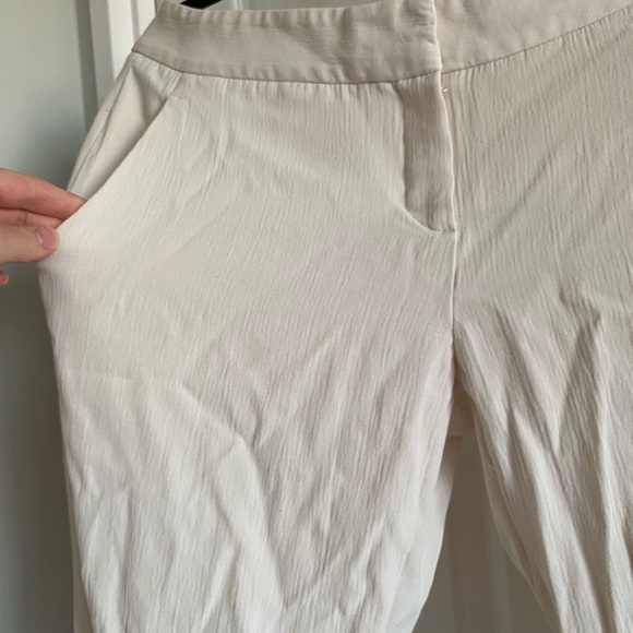 THEORY LINEN CREAM PANTS - Picture 6 of 8